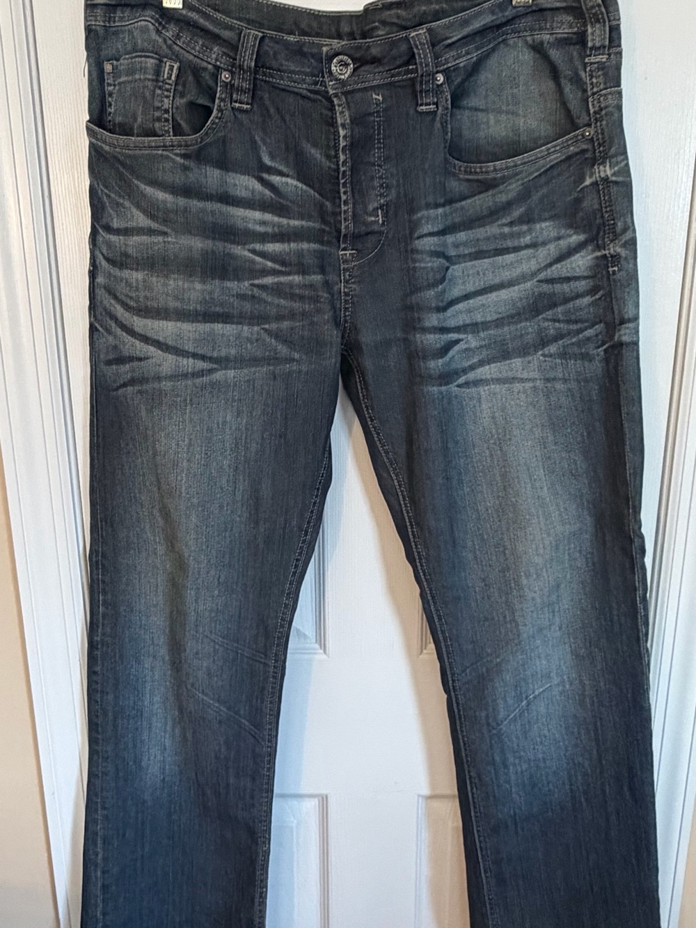 Buffalo David Bitton Evan-X Slim Straight Jeans 36x30 Dark Wash